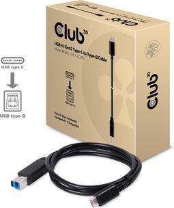 Club3D CAC-1524 - USB-kabel USB 3.2 Gen1 - USB-C naar USB-B 1.00 m - Zwart