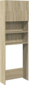 vidaXL - Wasmachinekast - 64x25,5x190 - cm - bewerkt - hout - sonoma - eikenkleurig