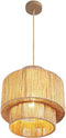 tectake® Plafondlamp Allegra - Hanglamp Boho stijl - Ø32 x 33 cm - Jute lampenkap - 40W - Woonkamer slaapkamer eetkamer
