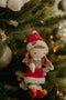 Little Dutch Rosa - Kerstboomhangers - Set van 4 pluche hangers - Rood Groen Bruin Wit (4 stuks)