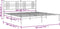 vidaXL - Bedframe - met - hoofdbord - metaal - zwart - 180x200 - cm