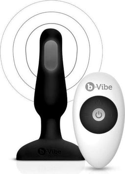 B Vibe Novice Remote Control Buttlug - Zwart