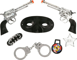 Atosa Cowboys 2 pistolen met holster - verkleed speelgoed wapens - kinderen - kunststof - Western thema