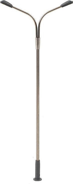 Faller - LED-Straatverlichting, gebogen straatlantaarn, dubbele uithouder - modelbouwsets, hobbybouwspeelgoed voor kinderen, modelverf en accessoires