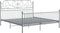 vidaXL - Bedframe - metaal - grijs - 200x200 - cm