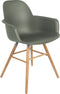 Zuiver Albert Kuip Eetkamerstoelen met armleuning Groen - Set van 2