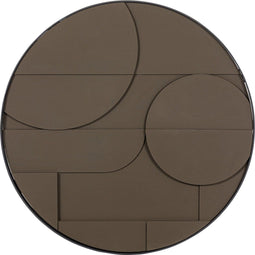 WOOOD Fiona Rond Schilderij - Espresso - 80x80x5