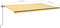 vidaXL - Luifel - handmatig - uittrekbaar - met - LED - 500x300 - cm - geel - en - wit