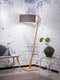 GOOD&MOJO Vloerlamp Andes - Bamboe/Donkergrijs - 72x47x176cm - Scandinavisch,Bohemian - Staande lampen voor Woonkamer - Slaapkamer