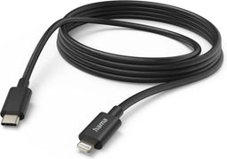 Hama USB-C naar Lightning kabel - Oplaadkabel geschikt voor o.a iPhone / iPad - MFI gecertificeerd - 3A USB2.0 - 480Mbps - 300cm - Zwart