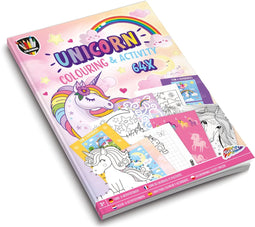 Grafix kleur- en activiteitenboek - Unicorn - A4 - 64 pagina's - Kleuren - Meisjes - Kleurboek - Kinderen - Cadeau - Activiteiten - Boek - Geschenk - Tekeningen - Doeboek - Inkleuren - Kleurplaat - Colouring Book - Kleurplezier - Opdrachten Boekje