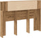 vidaXL - Hoofdbordkast - 140x18,5x102,5 - cm - bewerkt - hout - artisanaal - eiken