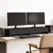 vidaXL - Monitorstandaard - met - lades - 100x27x15 - cm - bewerkt - hout - zwart