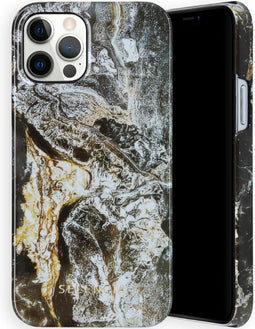 Selencia Hoesje Geschikt voor iPhone 12 Pro / 12 Hoesje - Selencia Maya Fashion Backcover - zwart