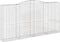 vidaXL - Schanskorven - 4 - st - gewelfd - 400x50x200/220 - cm - ijzer
