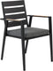 TAVIANO - Tuinstoel set van 4 - Zwart - Aluminium