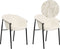 AMES - Eetkamerstoel set van 2 - Off-white - Bouclé
