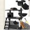 tectake® Kattenkrabpaal 141 cm - Krabpaal - Hangmat Grot Speeltouw Trap - Zwart