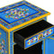 vidaXL - Nachtkastje - handgeschilderd - massief - mangohout - turquoise
