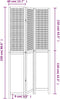 vidaXL - Kamerscherm - met - 3 - panelen - massief - paulowniahout - donkerbruin