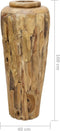 vidaXL - Decoratievaas - 40x100 - cm - massief - teakhout