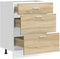 vidaXL - Keuken - onderkast - bewerkt - hout - sonoma - eikenkleurig