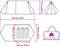 vidaXL - Tent - 3-persoons - waterdicht - blauw