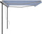 vidaXL - Luifel - automatisch - uittrekbaar - met - palen - 5x3 - m - blauw - en - wit