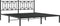 vidaXL - Bedframe - met - hoofdbord - metaal - zwart - 180x200 - cm