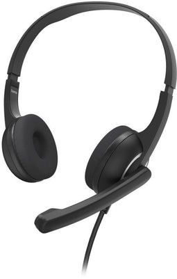 Hama HS-P150 V2 - PC-Office-headset - Flexibele microfoonarm - Zwart