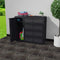vidaXL - Tuinkast - met - 2 - schappen - zwart