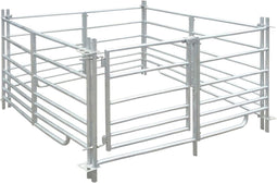 vidaXL - Schaapskooi - 4 - panelen - 137x137x92 - cm - gegalvaniseerd - staal