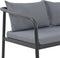 vidaXL - Tuinbank - tweezits - met - kussens - aluminium - grijs