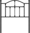 vidaXL - Hoofdbord - 80 - cm - metaal - zwart