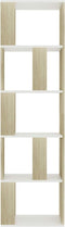 vidaXL - Boekenkast/kamerscherm - 45x24x159 - cm - wit - en - sonoma - eikenkleurig