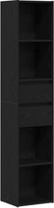 vidaXL - Boekenkast - Modulair - Zwart - Eik - 36x30x171 - cm - Bewerkt - hout