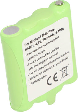 Accu geschikt voor Midland G6, G8, M24, M48, M48 Plus, M99, M99 Plus, BATT6R, PB-G8