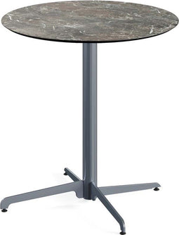 X Cross Terrastafel Grijs Frame + Galaxy Marble HPL 70 cm - Essentials 110011570 - Horeca & Professioneel