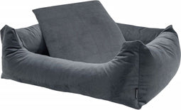 Madison Hondenbed Velvet 100x80x25 cm grijs
