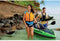 Intex Challenger K2 - Kayak - 351 x 76 x 38 cm - Inclusief peddels en pomp - Groen (2 stuks)