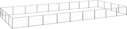 vidaXL - Hondenkennel - 36 - m² - staal - zilverkleurig
