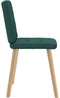 vidaXL - Eetkamerstoelen - 2 - st - stof - donkergroen