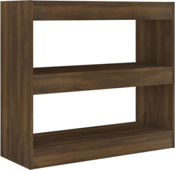 vidaXL - Boekenkast/kamerscherm - 80x30x72 - cm - bruin - eikenkleur