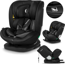 Lionelo Bastiaan - i-Size Autostoeltje 4in1 - 360° Draaibaar - ISOFIX & Top Tether - Groep 0-1-2-3 (40-150 cm) - SideProtect - Memory Foam Hoofdsteun - RWF & FWF - Verstelbare Hoofdsteun & Rugleuning - DriSeat Luchtcirculatie - Zwart