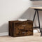 vidaXL - Kast - met - 2 - lades - 60x31x40 - cm - bewerkt - hout - gerookt - eikenkleurig