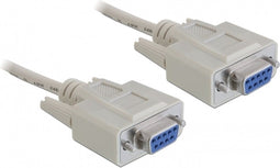 Delock 84077 - RS232 null modemkabel - 9-pins SUB-D (v) - 1,8 meter beige