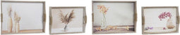 Set van trays DKD Home Decor Vaas Gouden Multicolour 40 x 30 x 6 cm Scandinavisch (2 Stuks)