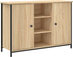 vidaXL - Dressoir - 100x35x70 - cm - bewerkt - hout - sonoma - eikenkleurig