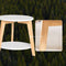 SoBuy FBT75-W - Set van 2 Salontafels - Ronde MDF & Rubberhout - Wit (2 stuks)