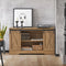 SoBuy FSB60-BR - Onderkast - Bruine Buffetkast met Schuifdeur en Wielen - 120 x 40 x 70 cm